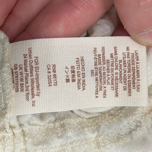 Nwt‎ Free People Full Bloom Ruffle Top Ecru Linen Size Medium New With Tags Boho - Picture 6 of 6